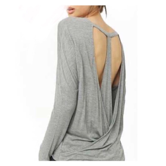 Forever 21 Tops - NWT • FOREVER 21 • Open T-back Draped Long Sleeve Top